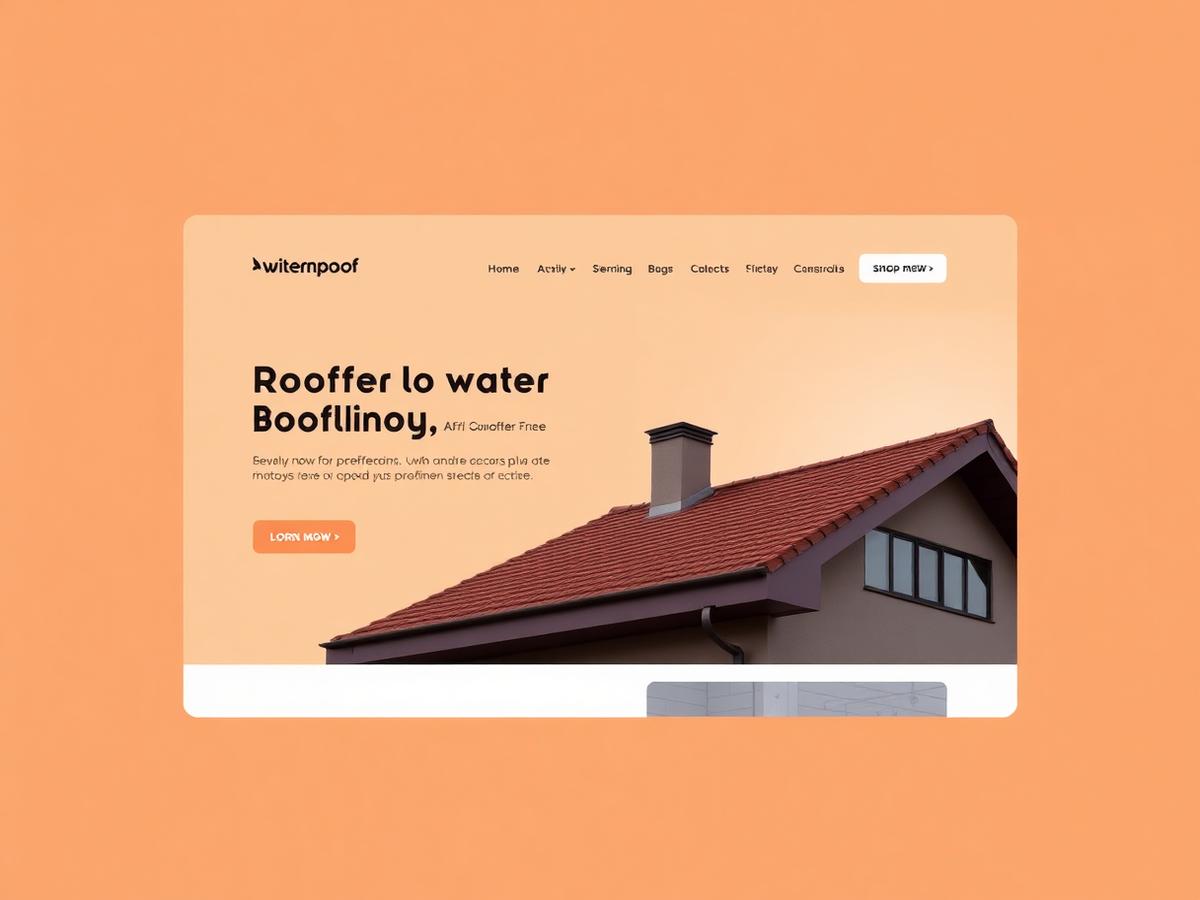 Roofing website design by Landmark Web, homepage view.